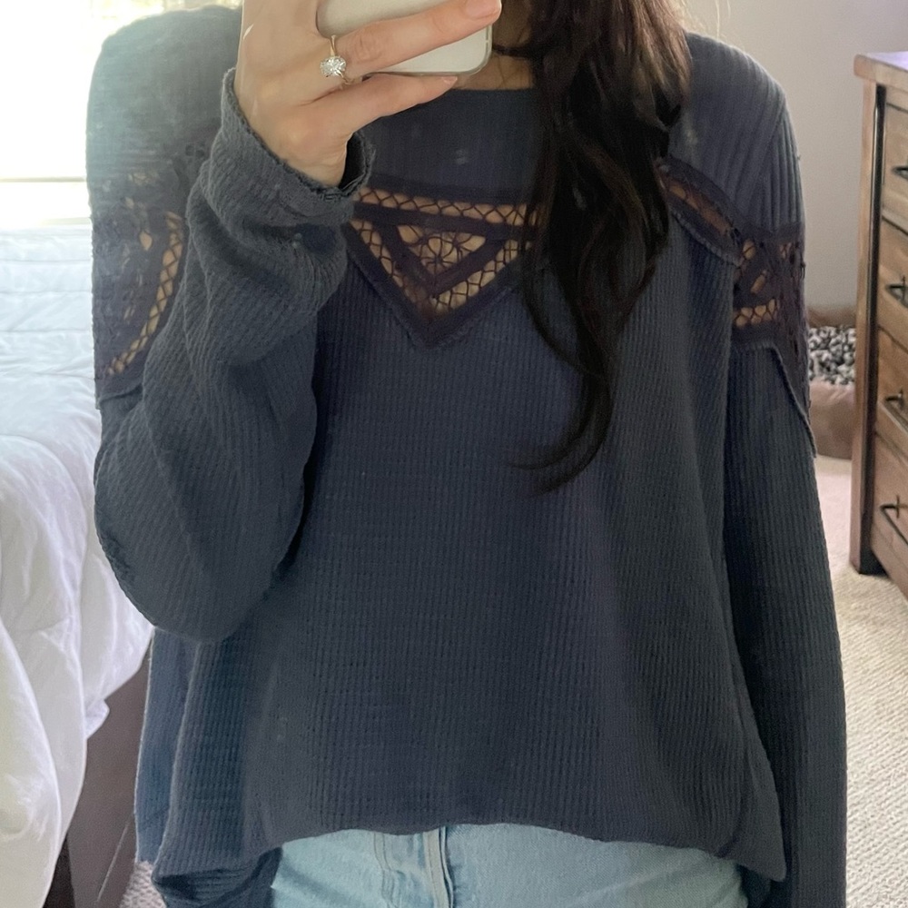 Free People waffle long sleeve too